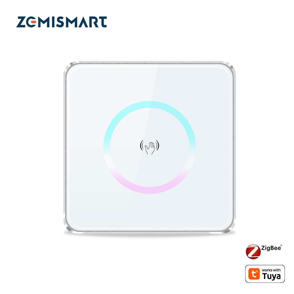Zemismart Zigbee Smart Wave Switch Microwave Induction Interruptor With Neutral Support works with Tuya Alexa Google Home Voice Control