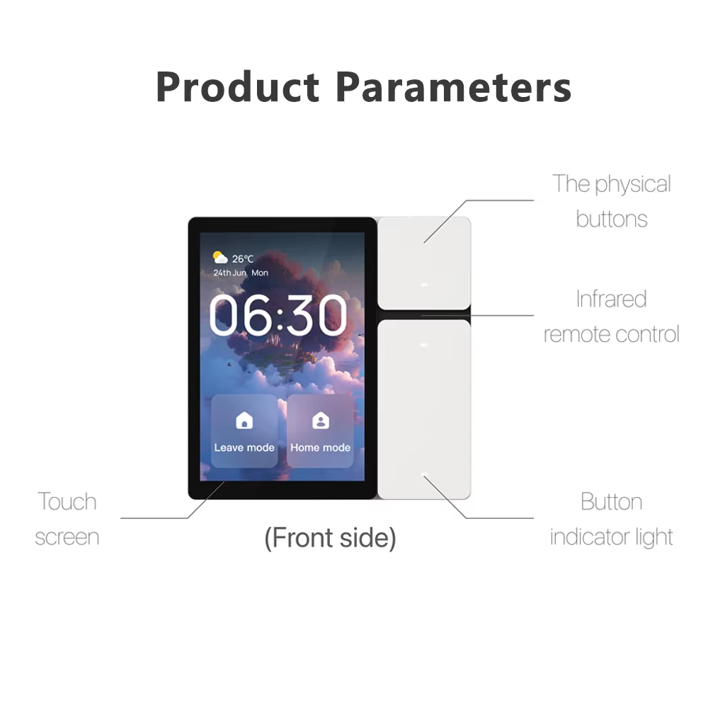 Zemismart Wifi Ble Mini 3.5inch Smart Controll Center Panel Button and Touch Control Mesh Function works with Tuya