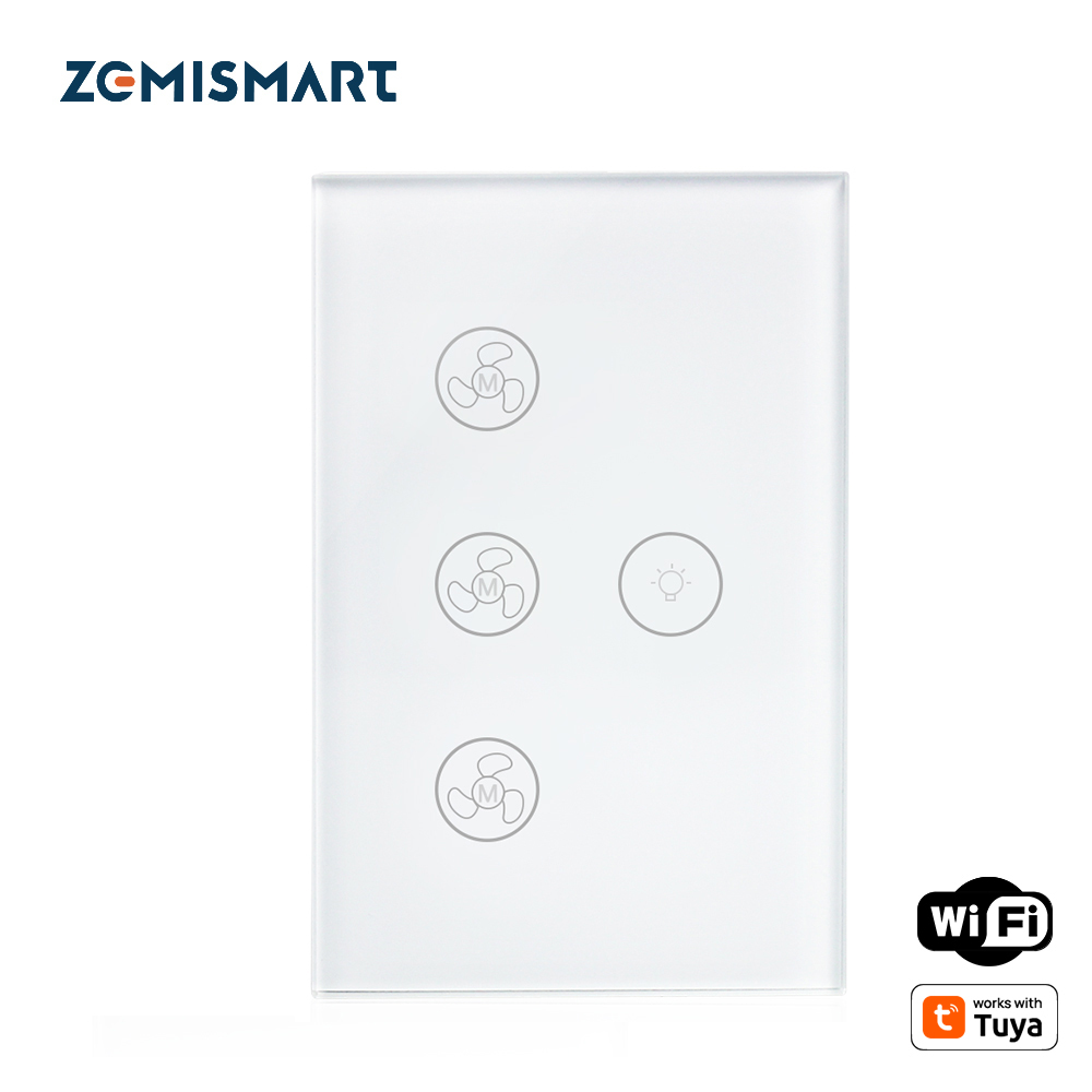 Zemismart Tuya Fan light Switch Enable Google Home Alexa