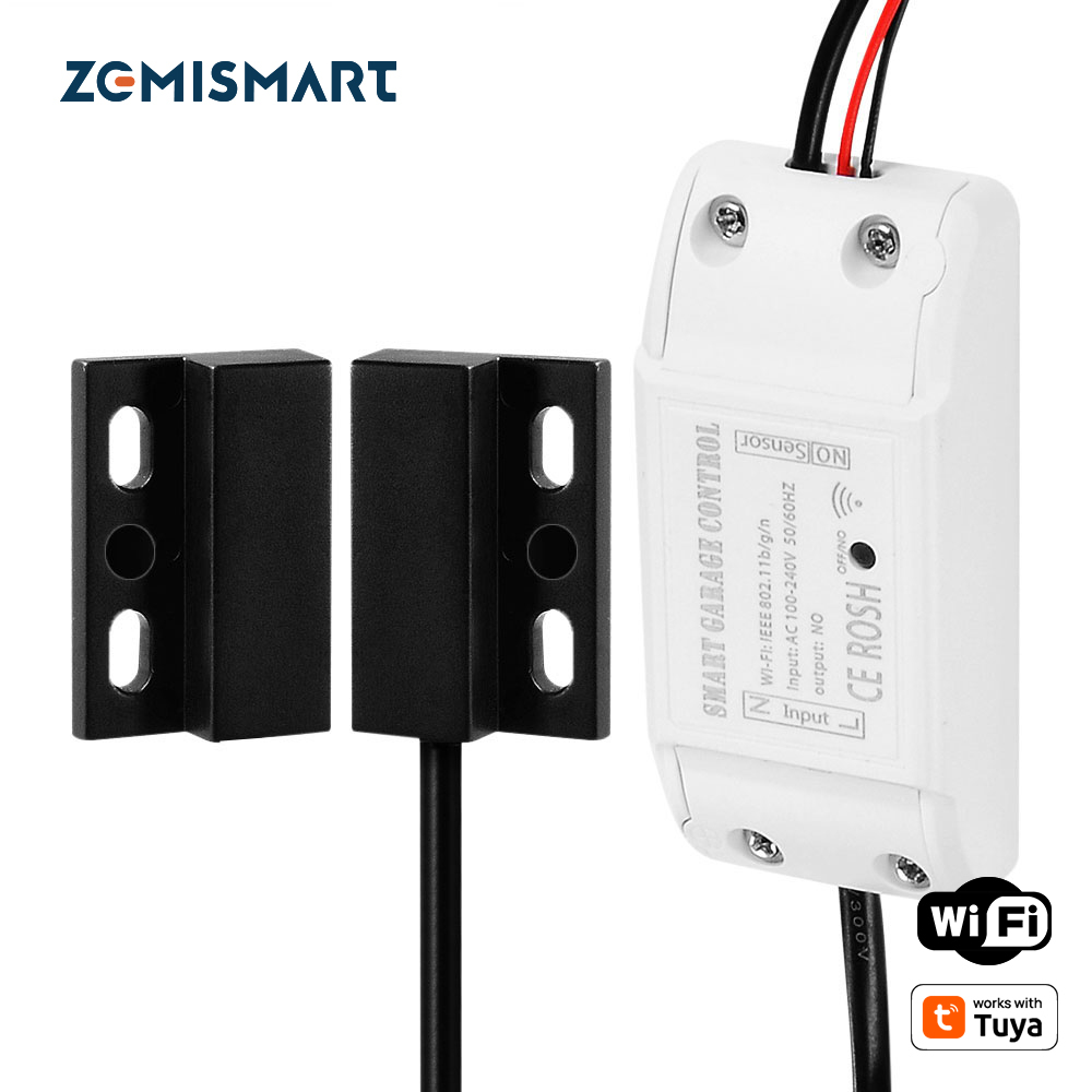 Zemismart Wifi Garage Door Controller for Car Garage Door Opener APP Remote Control Timing Voice Control Alexa Google