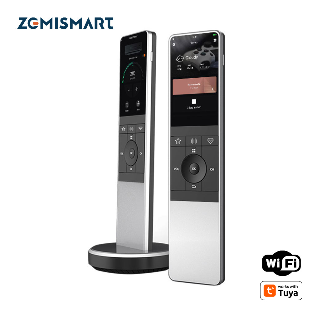 Zemismart WiFi Smart Remote Control with HD Touch Screen Wireless Charging Base Voice Control Smart Devices iRemote Control works with Tuya