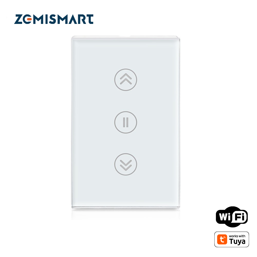 Zemismart New Design US WiFi Curtain Switch Alexa Google Home works with Smart Life TUYA Blind Wall Switches