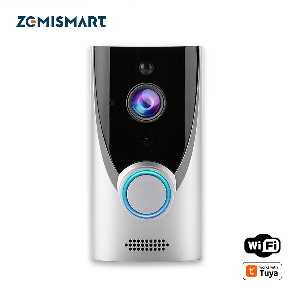 Zemismart 1080P Smart Video Doorbell WiFi Wireless Video Intercom Door Bell Two-way Audio Remote Recording Home Night Vision Camera works with Tuya