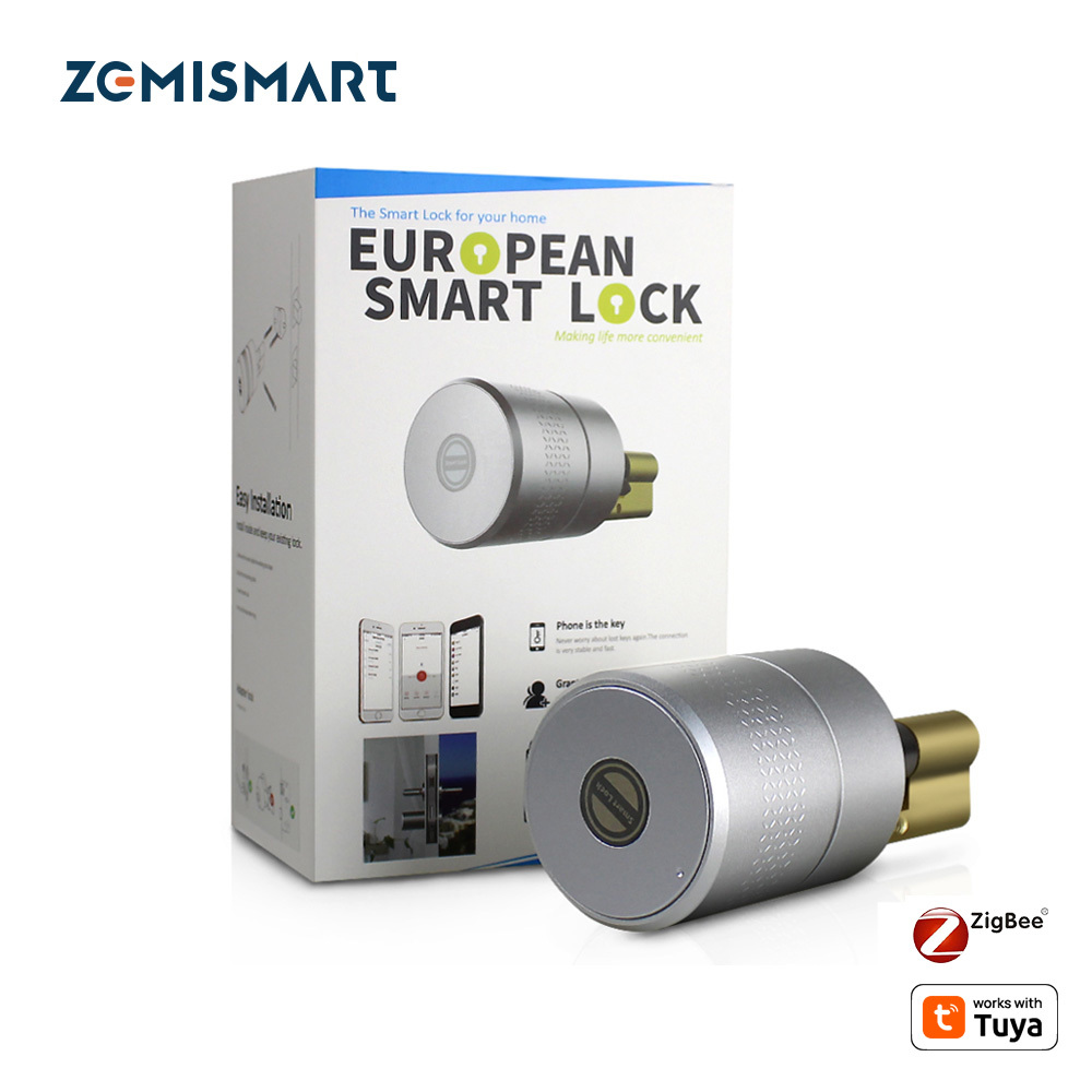 Zemismart Zigbee Smart Lock Core Cylinder Intelligent Security Door Lock Encryption With Keys Work With Smart Life App work with Tuya