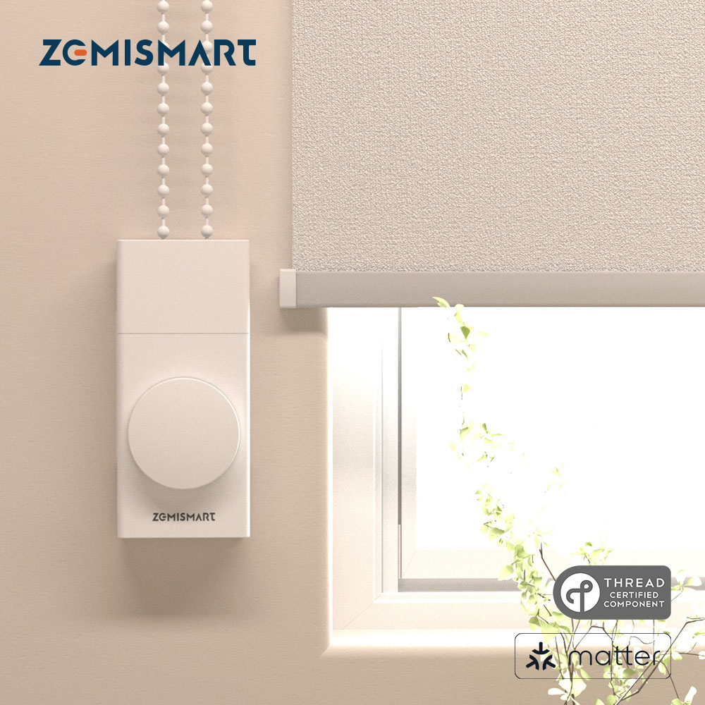 Zemismart Matter over Thread Built-in Battery Blind Driver HomeKit Google Home App Siri Control