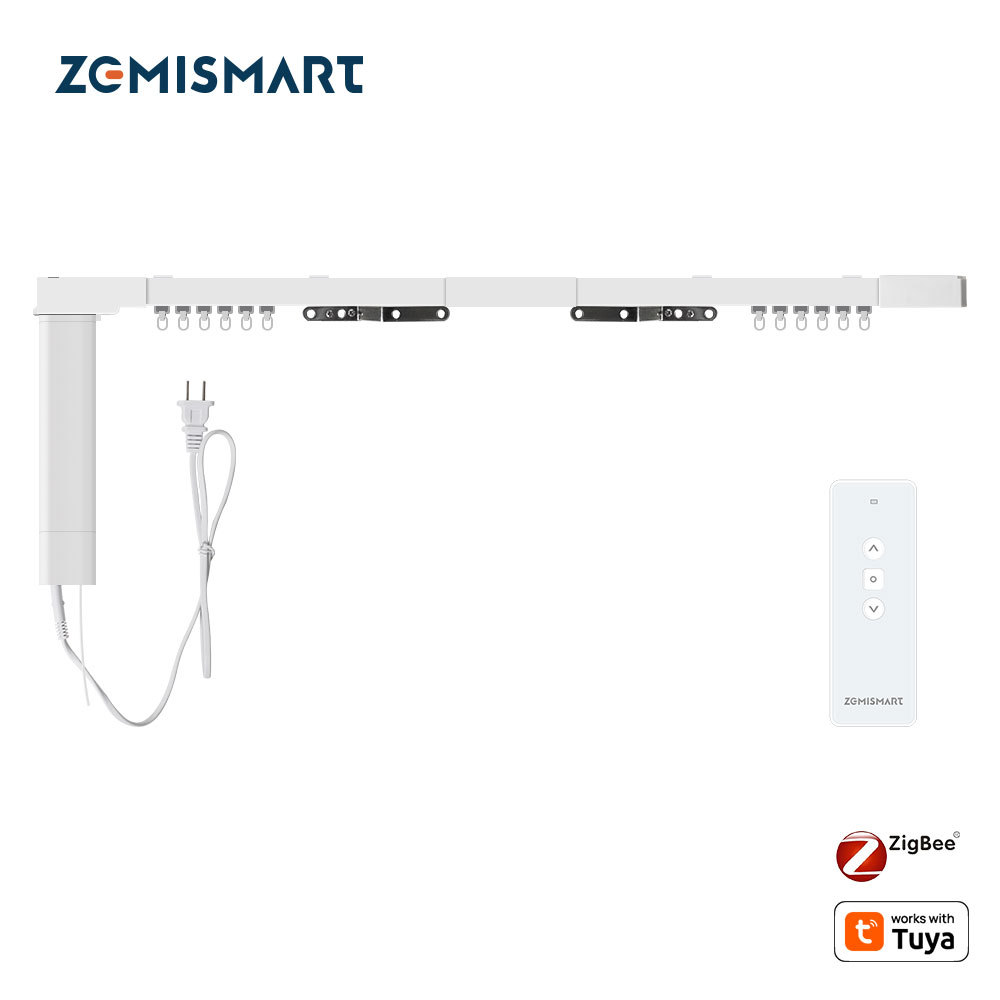 Zemismart Zigbee Curtain  Motor with Track Zigbee 3.0 Electric Smart Curtain works with Tuya Shipped From EU,BR