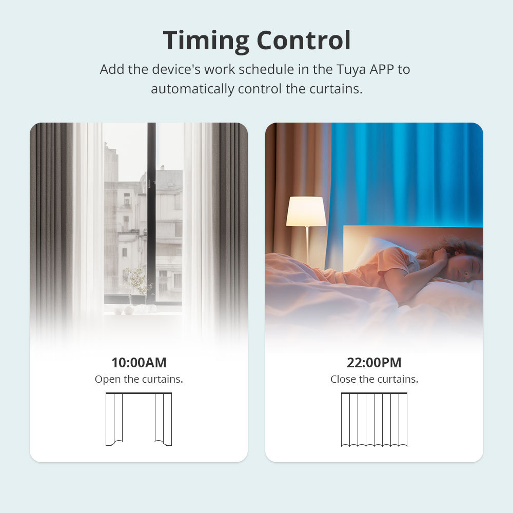 Zemismart Zigbee Curtain  Motor with Track Zigbee 3.0 Electric Smart Curtain works with Tuya Shipped From EU,BR