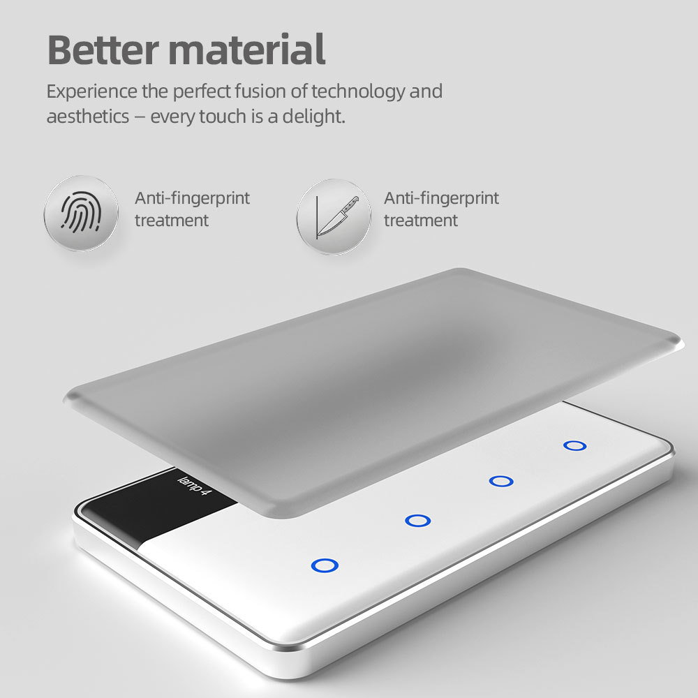 Zemismart DIY Name Switch works with Tuya Zigbee Smart Display Screen Light Touch US Switch Smart Life Alexa Google Home