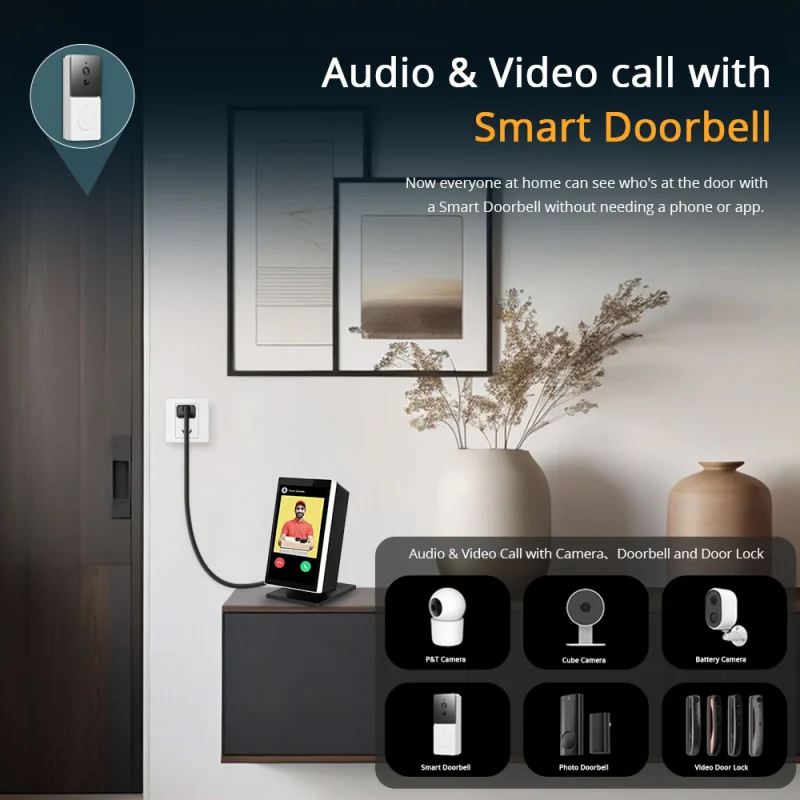 Zemismart 5 inch Smart Home Multi-functional Touch Screen come with Stand Control Panel work with Tuya Built in Alexa Zigbee Hub Smart control Panel