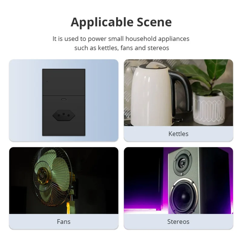 Zemismart Zigbee Smart Socket Black Color 10A Brazil Outlet with Type C Charging Port with Neutral works with Tuya Home Smart Life App Remote Control