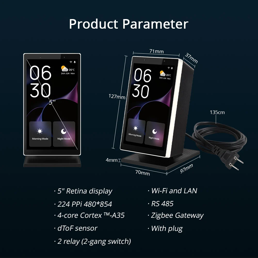 Zemismart 5 inch Smart Home Multi-functional Touch Screen come with ...