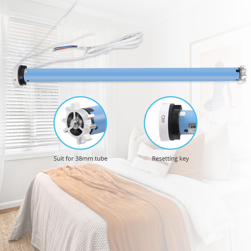 Zemismart Zigbee 2N Smart Roller Shade Blinds Motor for 38mm Tube works with Tuya Smart Life App Alexa Google Assistant Voice Control