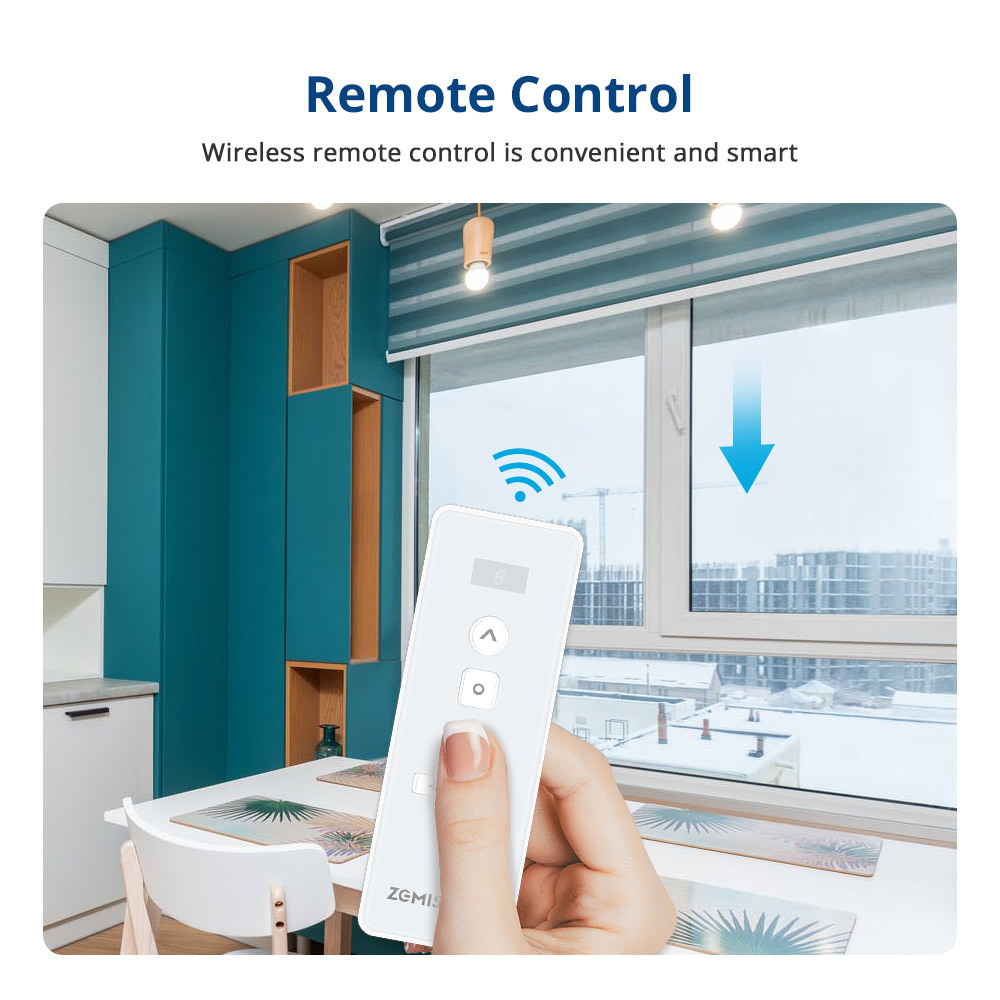 Zemismart WiFi 2N Roller Shade Blinds Motor Smart Electric Curtain Motor for 37 38mm Tube works with Tuya Alexa Google Assistant Voice Control