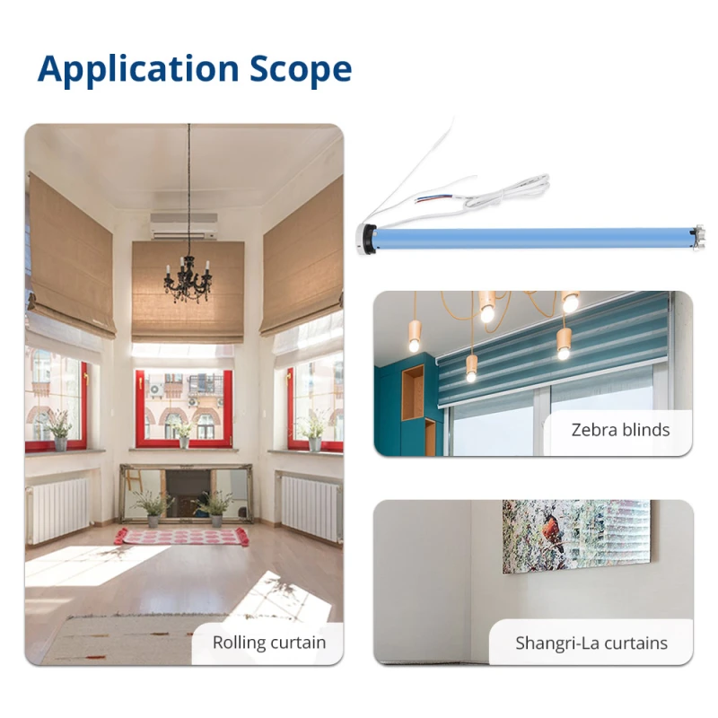 Zemismart WiFi 2N Roller Shade Blinds Motor Smart Electric Curtain Motor for 37 38mm Tube works with Tuya Alexa Google Assistant Voice Control