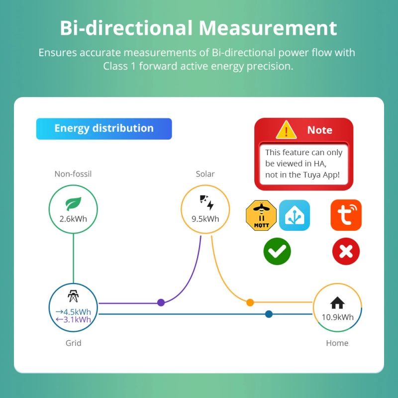 Zemismart Zigbee 2 Phase Smart Energy Meter Max 120A with 2 clamps works with Tuya measuring Alarm function Monitor 110v-240v