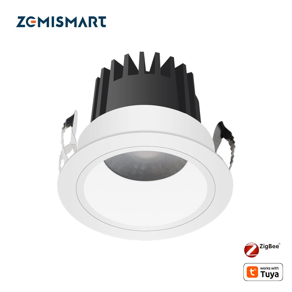 Zemismart Zigbee LED Downlight IP44 CCT 12W Dimmable Light Anti-Glare Support Tuya Homekit Smartthings Alexa Google Home Control