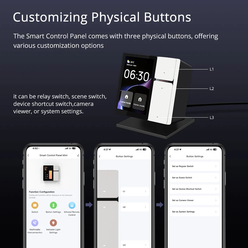Zemismart 5 inch Smart Central Control Panel Touch Screen Come with ...