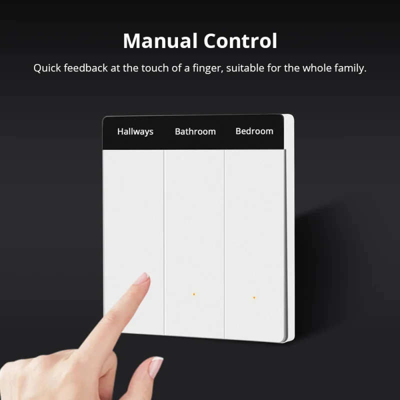 Zemismart Wifi Matter Smart Home Products DIY Name Switch Display Screen Light Touch Switch HomeKit Alexa Google Home Voice Control via Siri