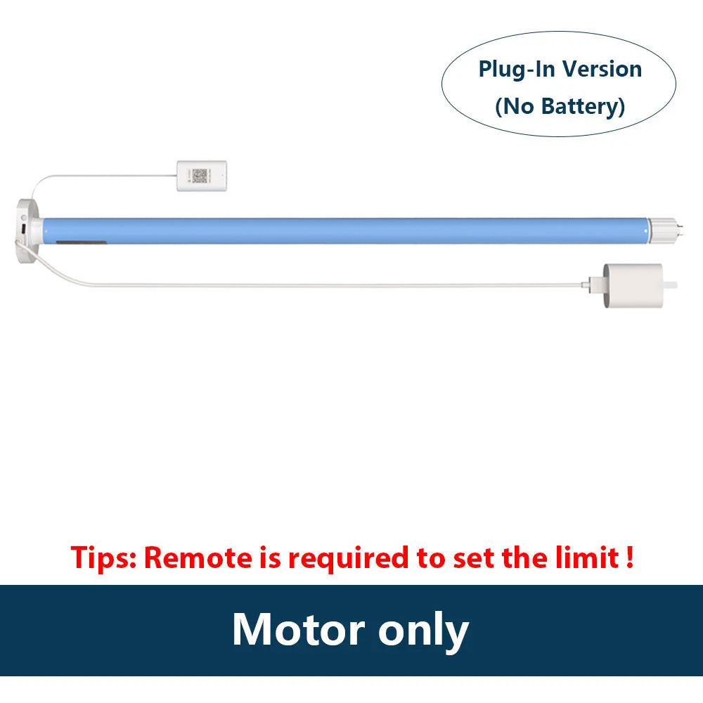 Zemismart Matter over Wifi Plug-In Roller Blind Motor compatible with 17mm/25mm/28mm Tubes HomeKit Google Home App Siri Control