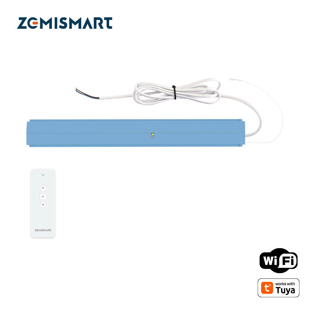 Zemismart Wifi Smart Blind Engine Motor for Aluminum Roman Blind Honeycomb Curtains Work with Tuya APP Alexa Google Home Voice Control