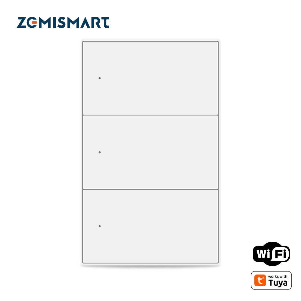 Zemismart Tuya WiFi Neutral Wall Light Switch 110V 220V Push Button Switch Smart Life Alexa Google Home Remote Control
