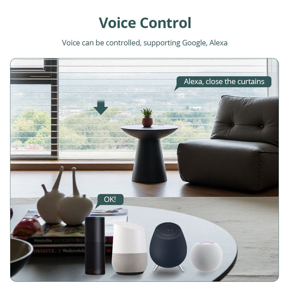 Zemismart Tuya Zigbee Rechargable Motorized Electric Blind Shade for 37mm Tube Homekit Alexa Google Home Voice Control Automatic Tubular Motor