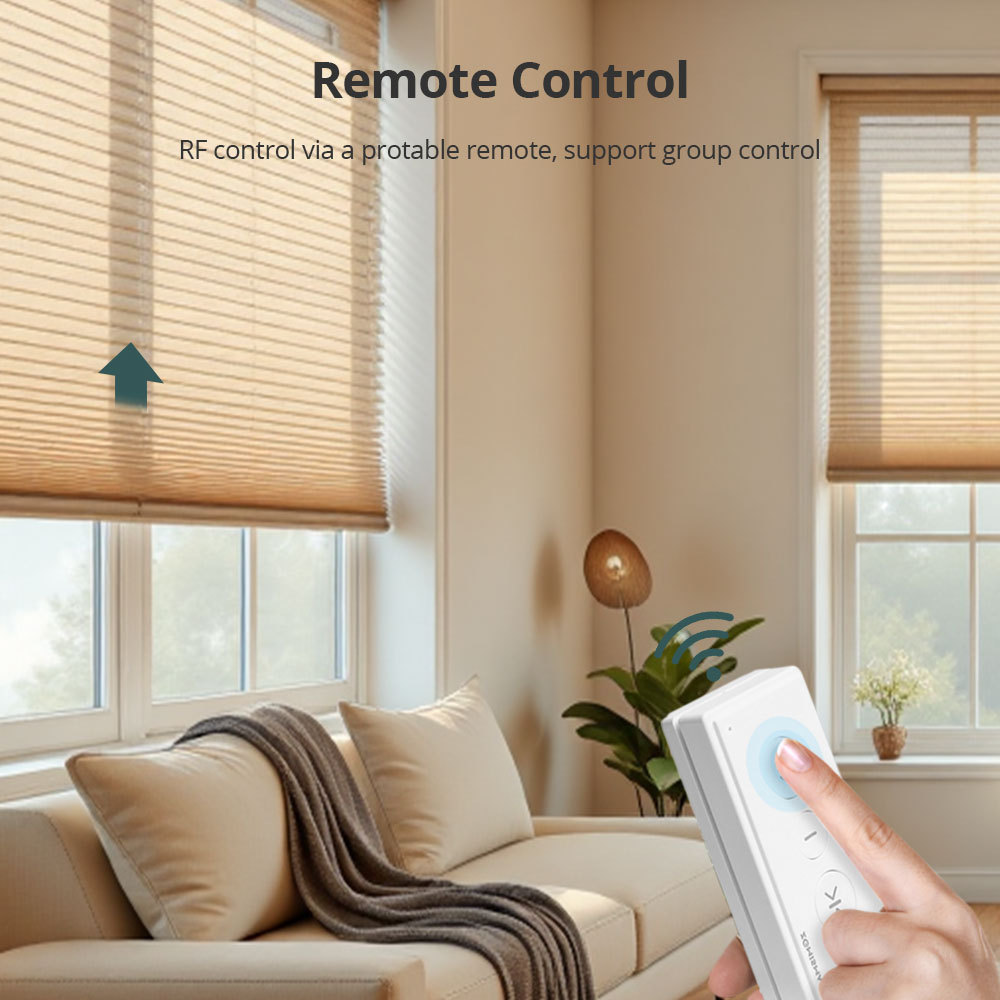 Zemismart Tuya Zigbee Rechargable Motorized Electric Blind Shade for 37mm Tube Homekit Alexa Google Home Voice Control Automatic Tubular Motor