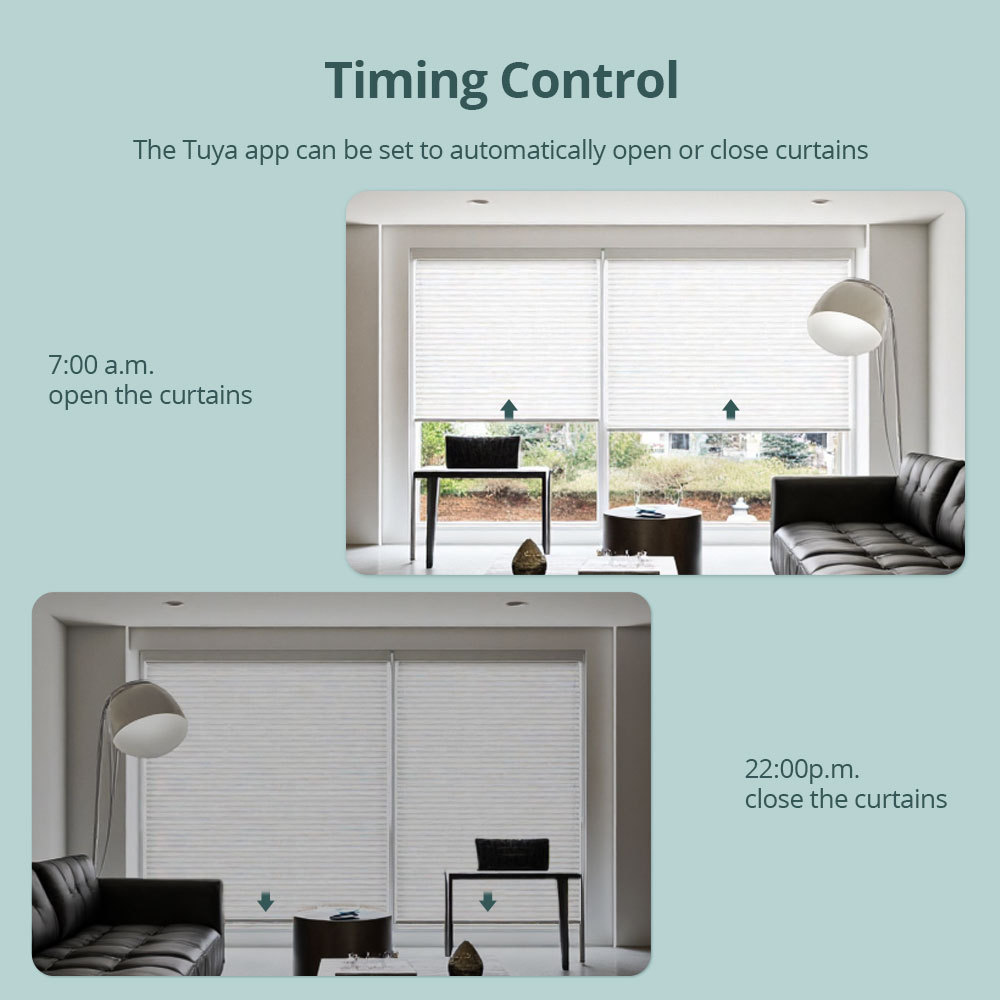 Zemismart Tuya Zigbee Rechargable Motorized Electric Blind Shade for 37mm Tube Homekit Alexa Google Home Voice Control Automatic Tubular Motor