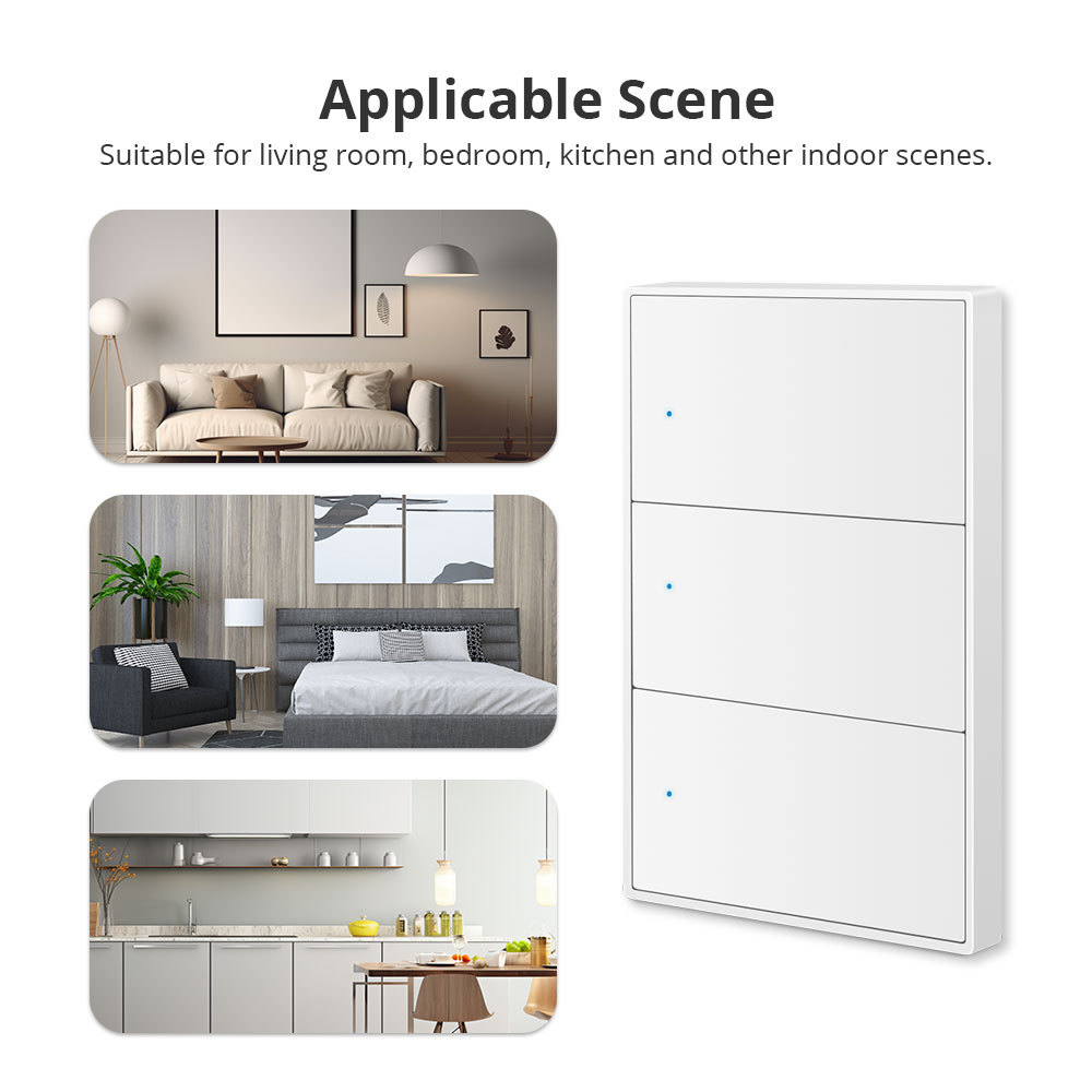 Zemismart Tuya WiFi Neutral Wall Light Switch 110V 220V Push Button Switch Smart Life Alexa Google Home Remote Control