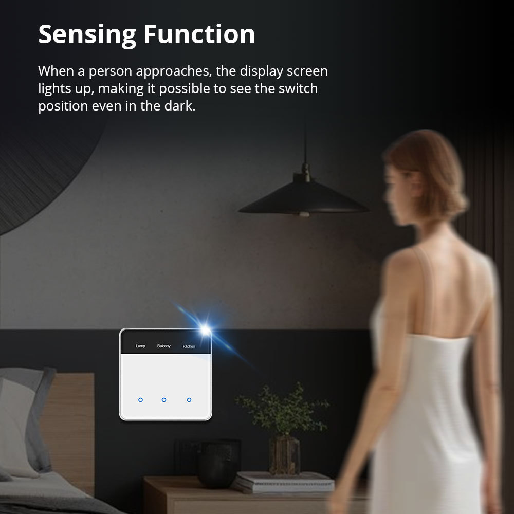 Zemismart Matter over Wifi Smart Home Products DIY Name Switch Display Screen Light Touch Switch Google Home HomeKit SmartThings App Control