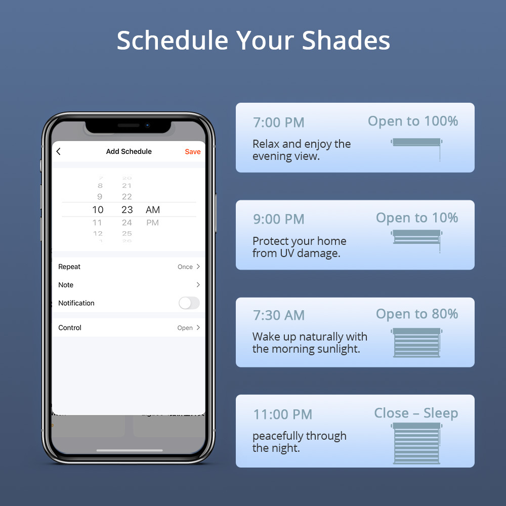 Zemismart Zigbee Built-in Battery Blind Driver Retrofit Blind Motor works with Tuya APP Voice Control Manual Control