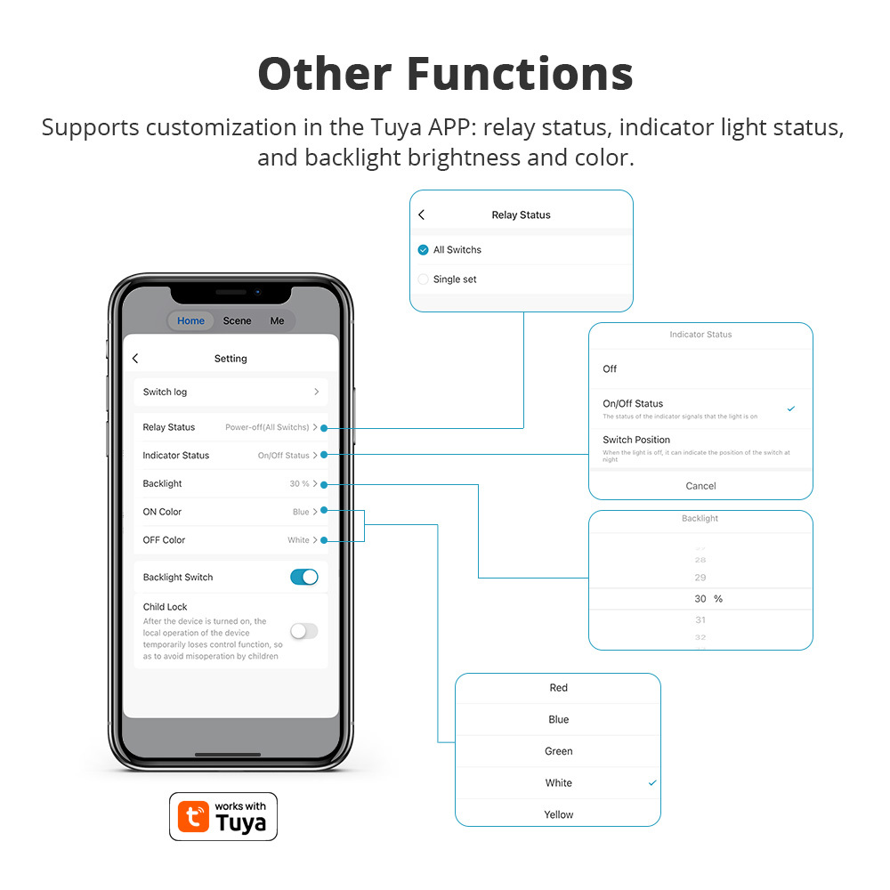 Zemismart  Zigbee Smart Switch HomeKit Touch Panel Switch US AU Interruptor works with Tuya Alexa Google Home Siri Control Wall Light Switch