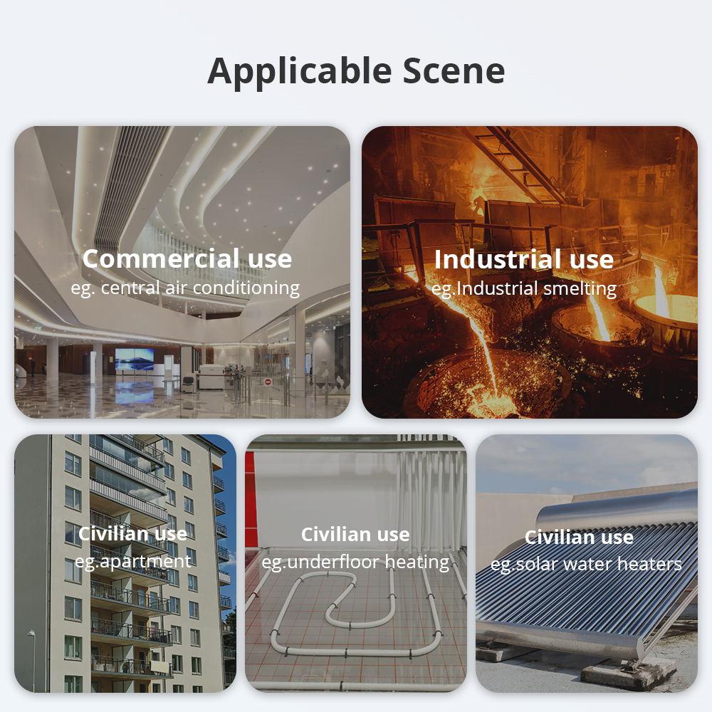 Zigbee Smart Ultrasonic Heat Meter LCD Display Air Conditioner Cold and Heat Water Meter Heating Energy Meter Work with Tuya App