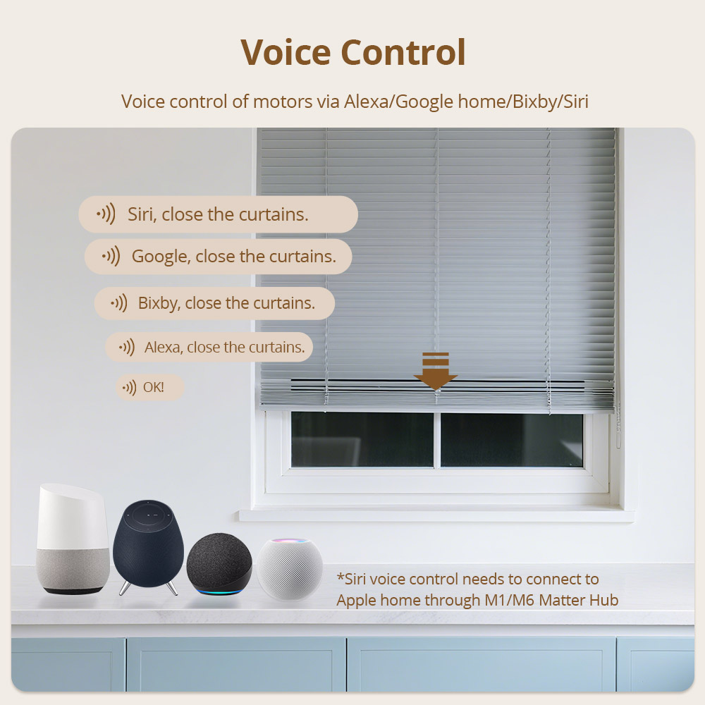 Zemismart Zigbee Roller Blinds Built-in-Battery Motor Solar Panel