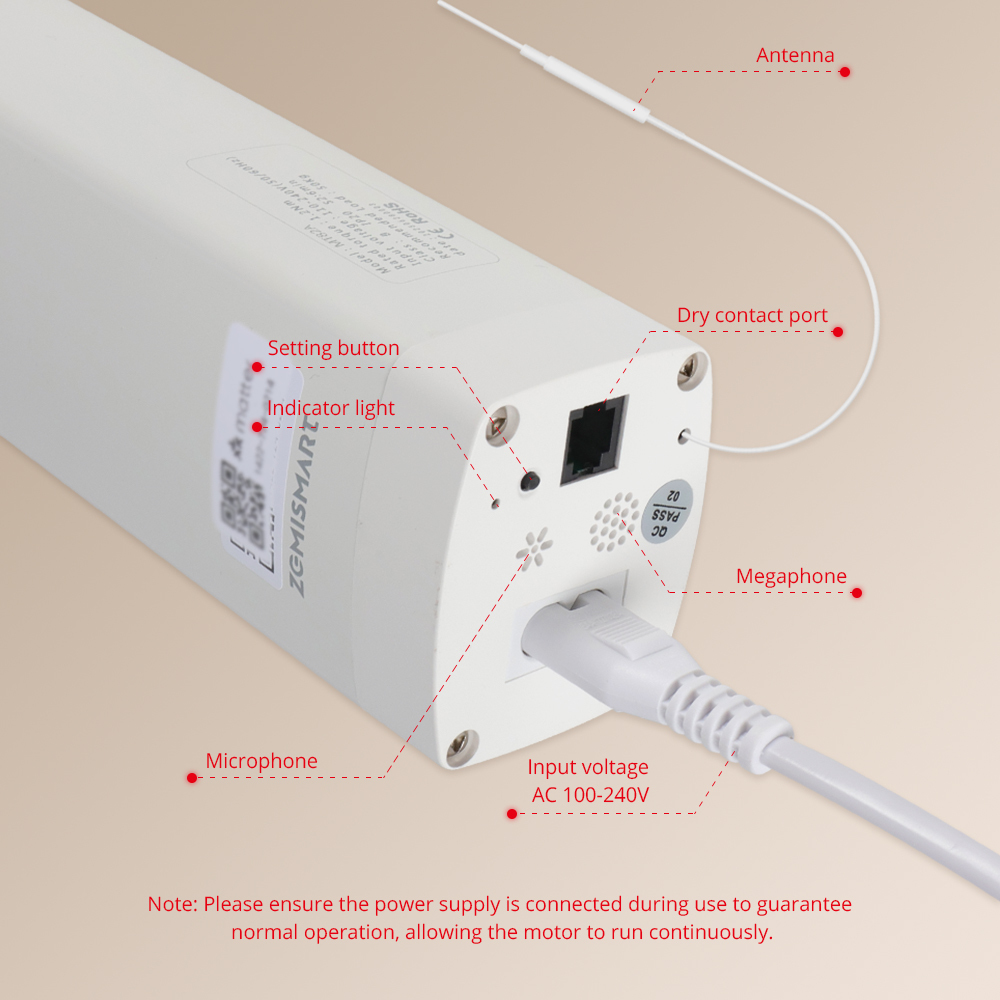 Zemismart Matter Thread Electric Retractable Curtain Track and Smart Motor Homekit SmartThings Home Assistant Alexa Google Home