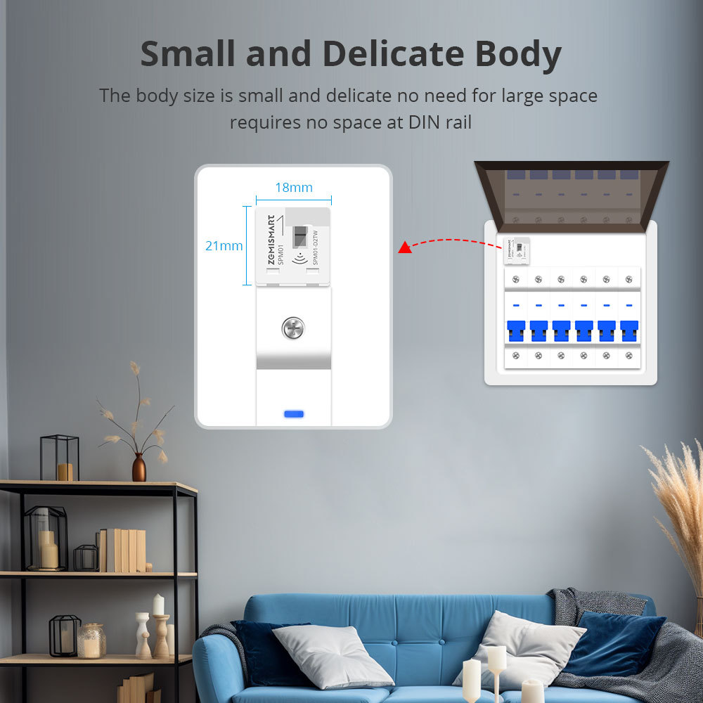 Zemismart WiFi Real-time Smart Energy Monitor Electric Energy Meter works with Tuya Smart Life App Home Assisstant 110V 240V