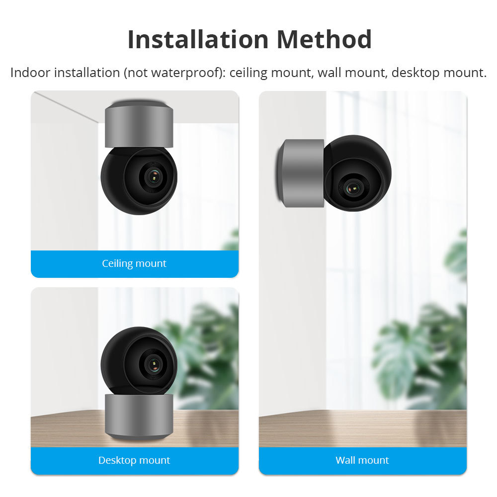 Zemismart Wifi  AI Smart Camera 4MP HD Image Powered works with Tuya Home Monitoring Pet Child Detection