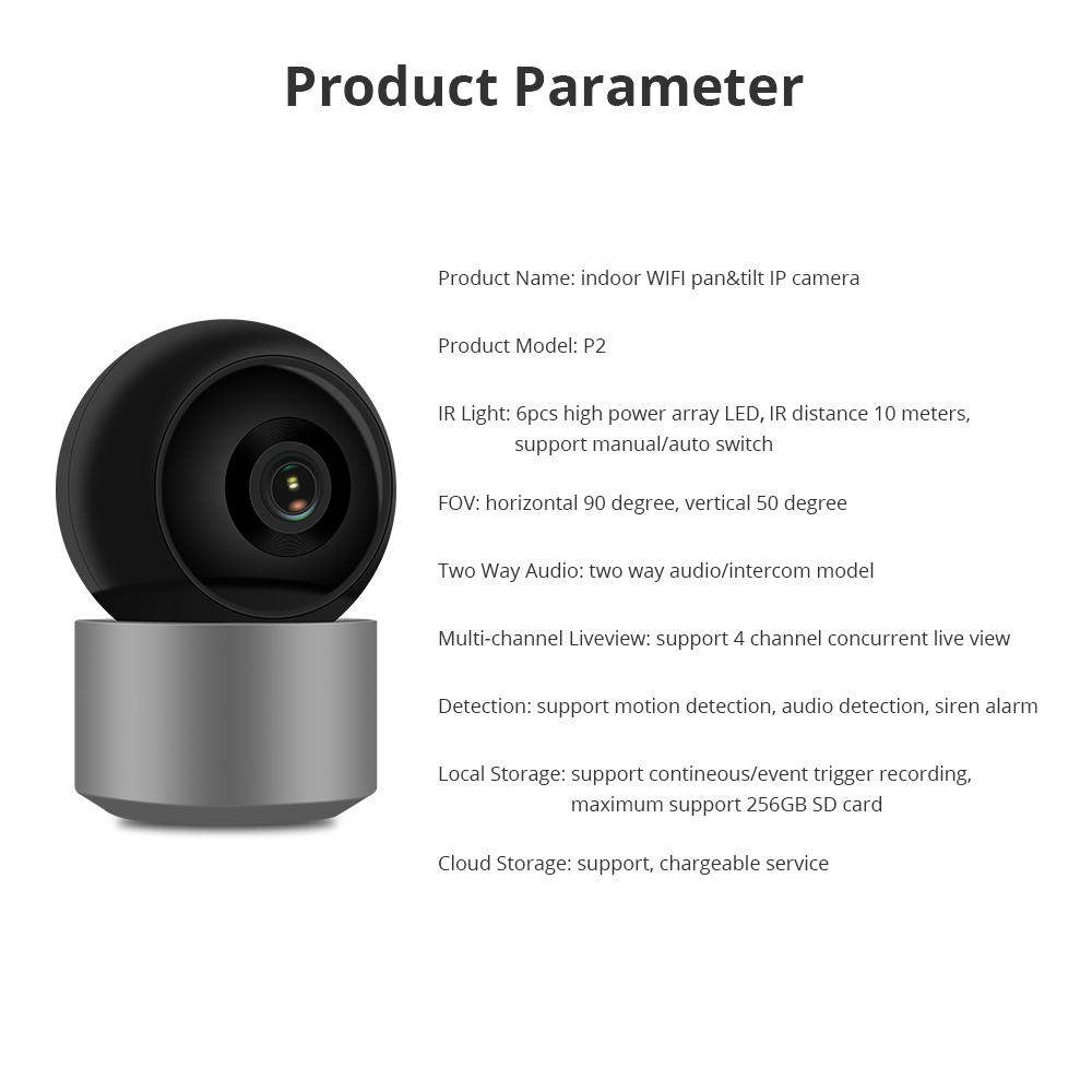 Zemismart Wifi  AI Smart Camera 4MP HD Image Powered works with Tuya Home Monitoring Pet Child Detection