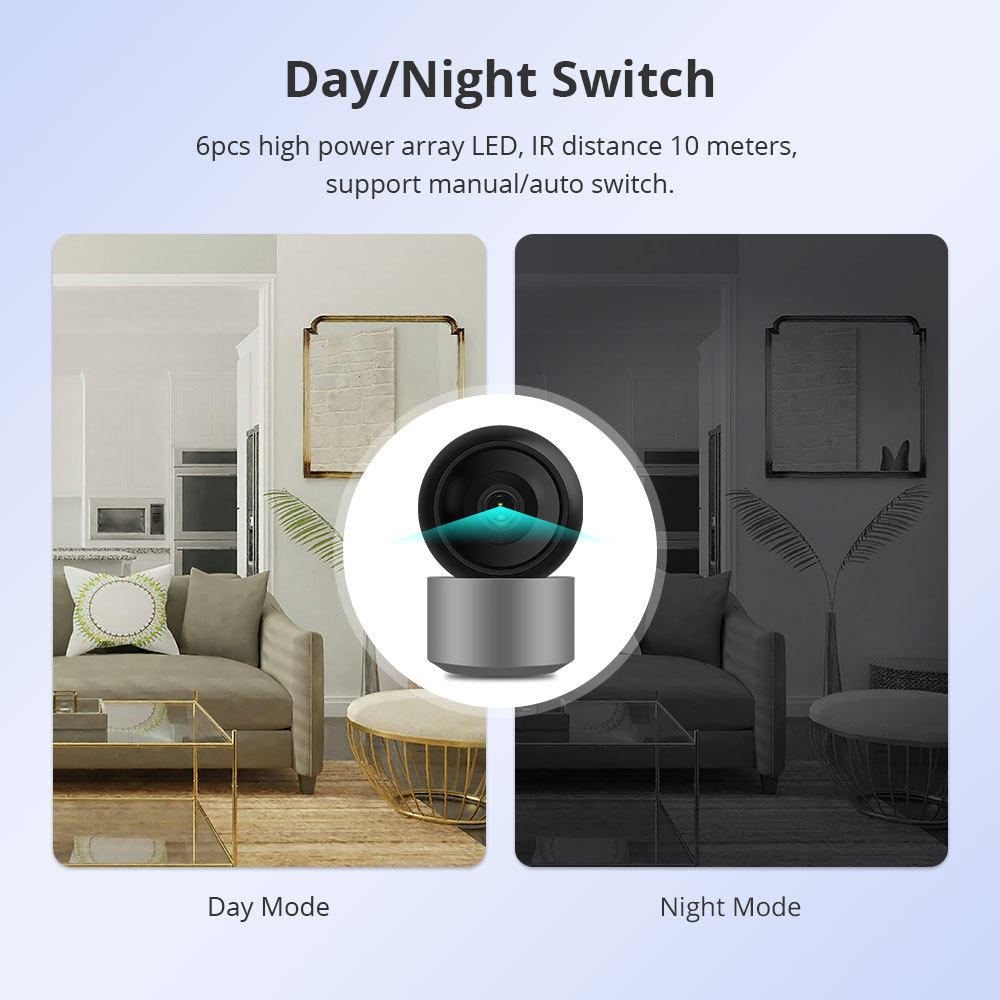 Zemismart Wifi  AI Smart Camera 4MP HD Image Powered works with Tuya Home Monitoring Pet Child Detection