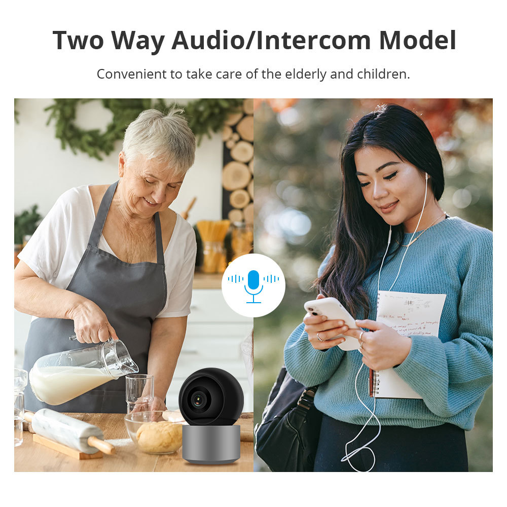 Zemismart Wifi  AI Smart Camera 4MP HD Image Powered works with Tuya Home Monitoring Pet Child Detection