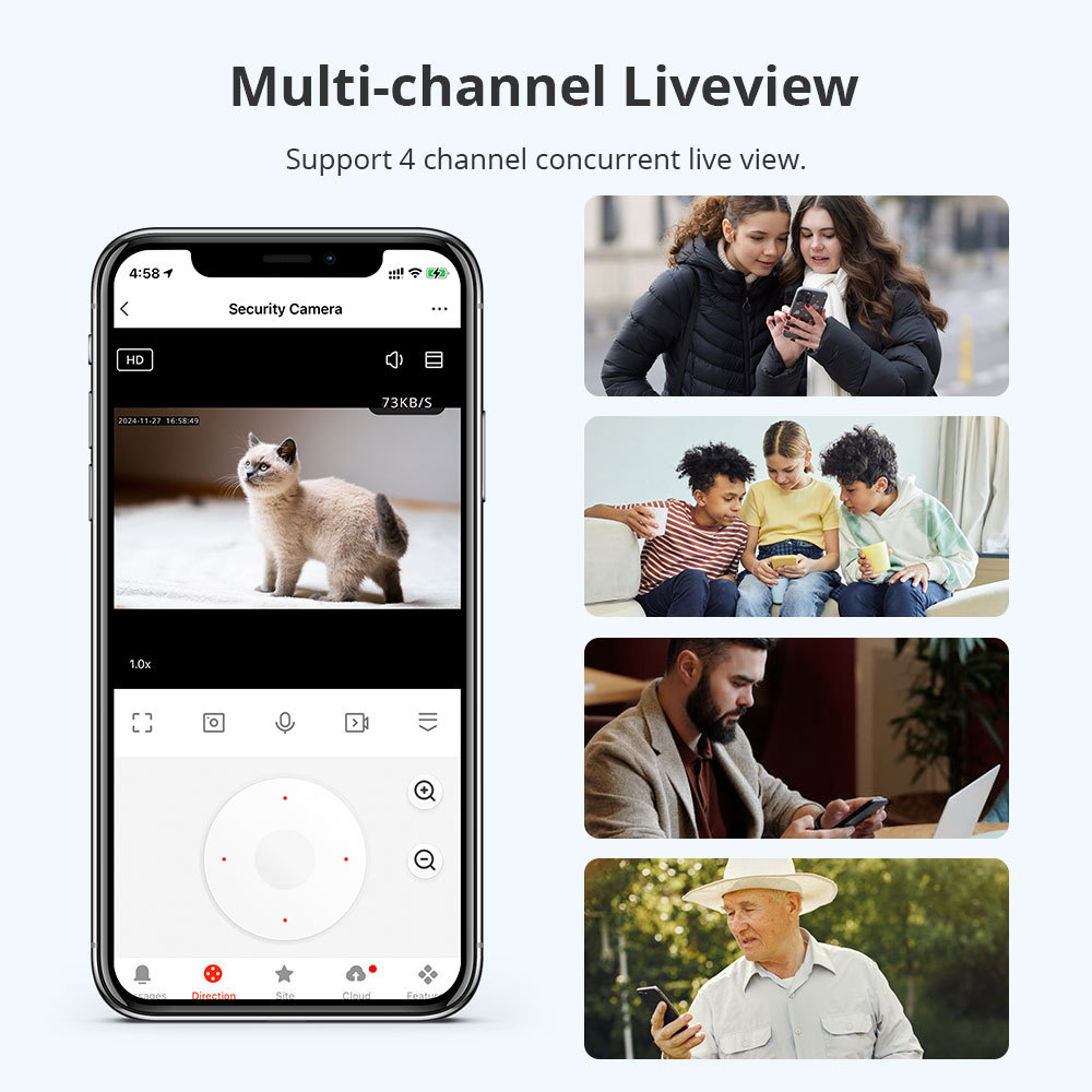 Zemismart Wifi  AI Smart Camera 4MP HD Image Powered works with Tuya Home Monitoring Pet Child Detection