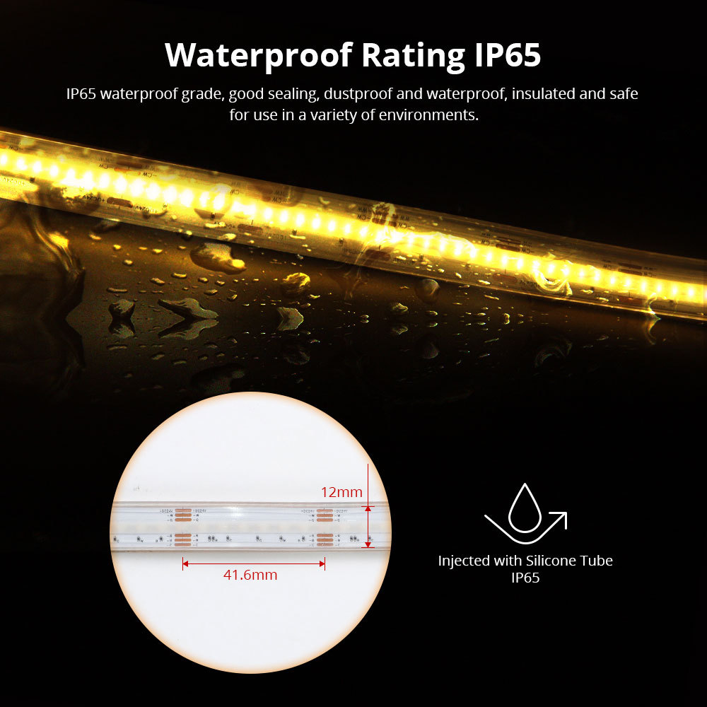 Zemismart Matter Over WiFi RGBCW Led Strip Light Controller with COB Light Strip 24V Support Smartthings Alexa Google Home App Control