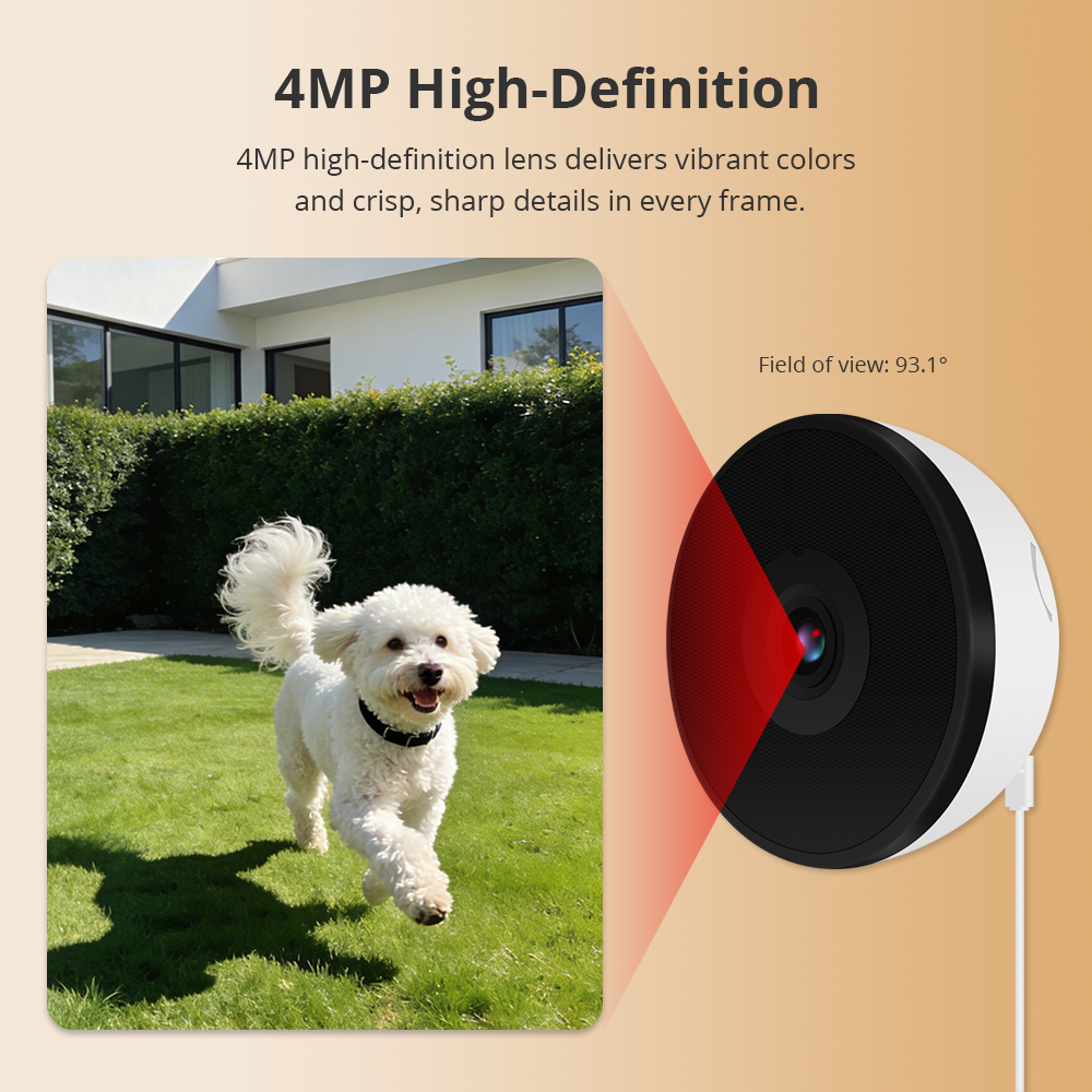 Zemismart 4MP HD Window Mount Security Camera F1.0 Full-Color Night Vision WiFi 6 Human Motion Detection App Control