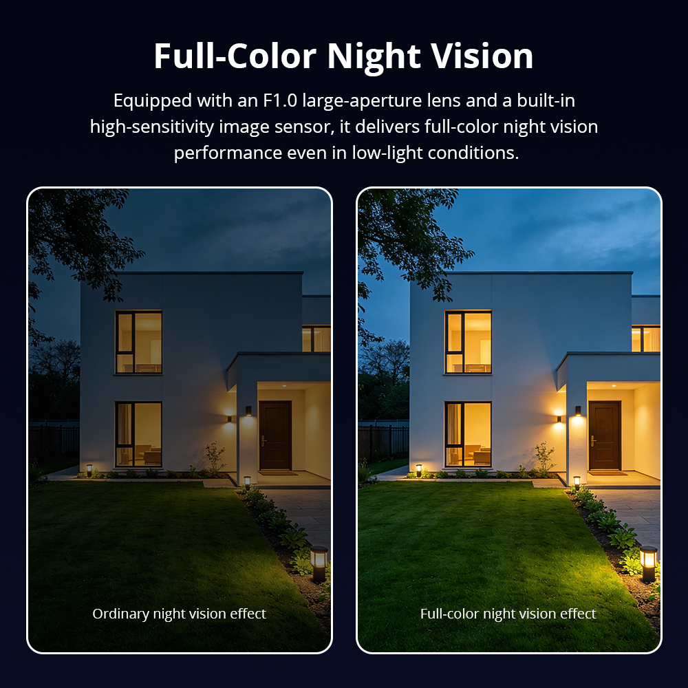 Zemismart 4MP HD Window Mount Security Camera F1.0 Full-Color Night Vision WiFi 6 Human Motion Detection App Control