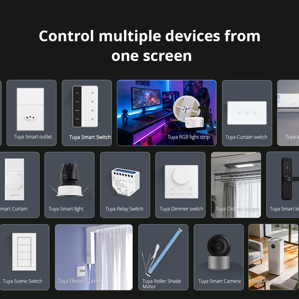 Zemismart 8 inches Smart Multifuncational Central Controller host Touch Panel for Scenes Control Zigbee Devices works with Tuya