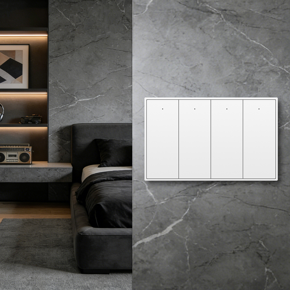 Zemismart Matter over Wifi Smart Push Button US Switch 1 2 3 4gang Compatible Home SmartThings Google Home App Control