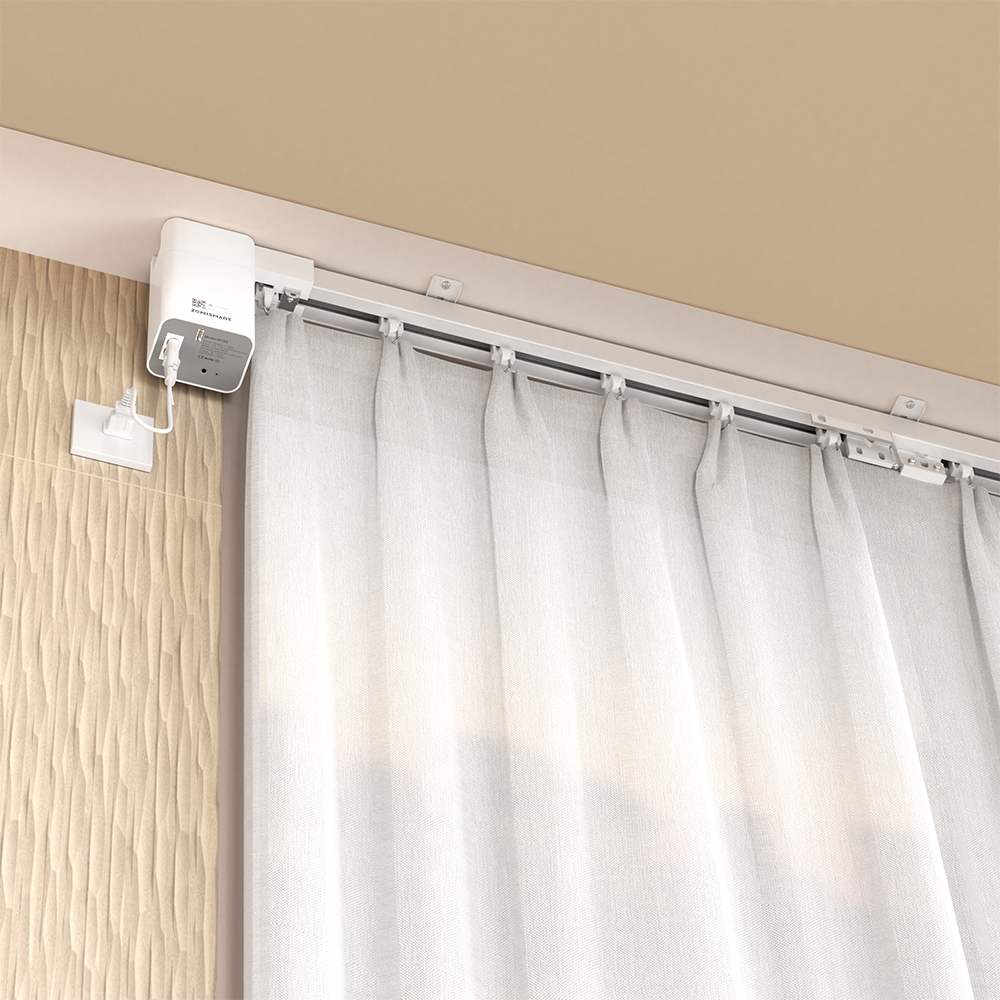 Zemismart Matter Over Thread Slide Curtain Smart HomeKit SmartThings Google Home APP Control by Siri Voice Control