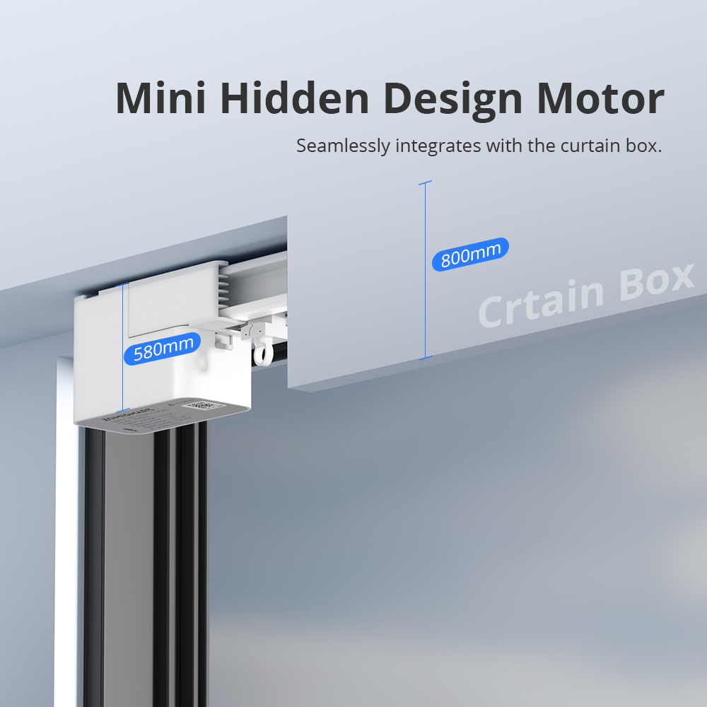 Zemismart Matter Over WiFi Smart Slide Electric Curtain Mini  Motor HomeKit Google Home SmartThings APP Control Smart Home Products