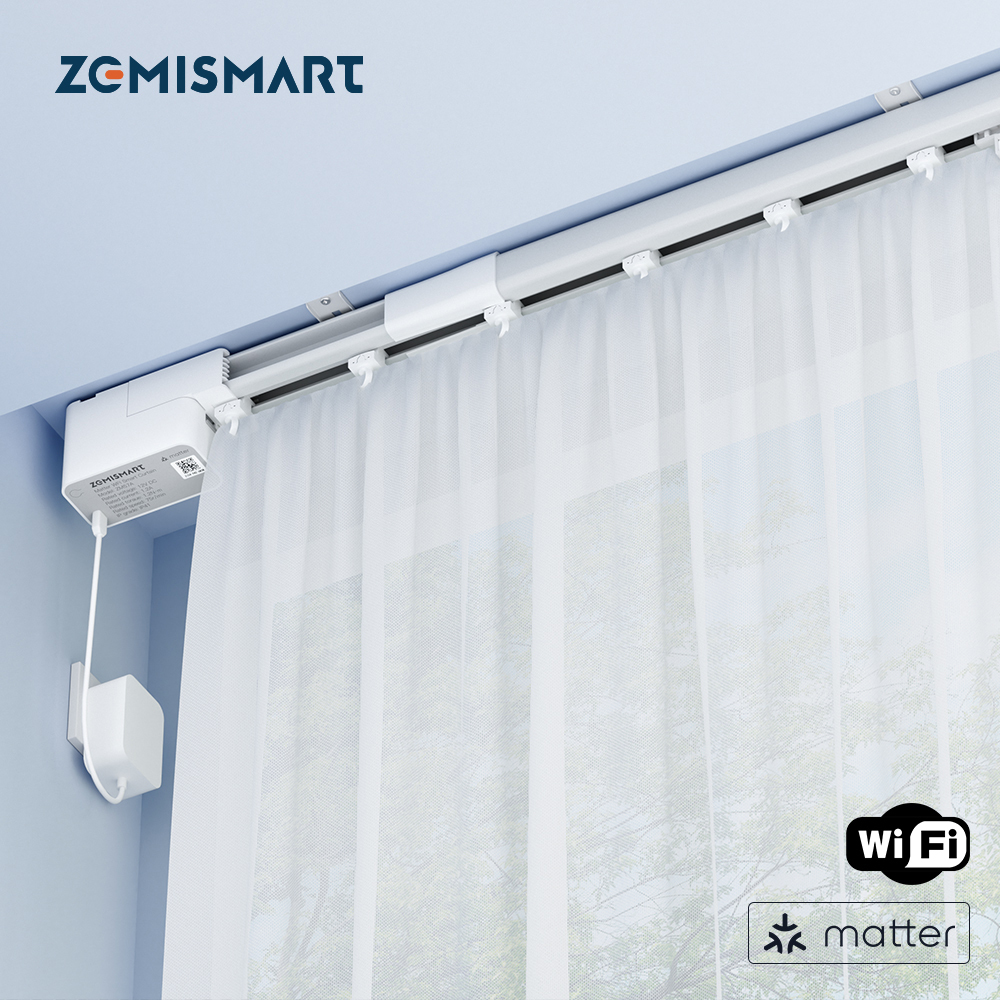 Zemismart Matter Over WiFi Smart Slide Electric Curtain Mini  Motor HomeKit Google Home SmartThings APP Control Smart Home Products