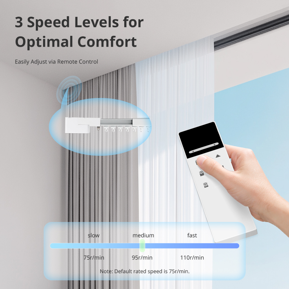 Zemismart Matter Over WiFi Smart Slide Electric Curtain Mini  Motor HomeKit Google Home SmartThings APP Control Smart Home Products